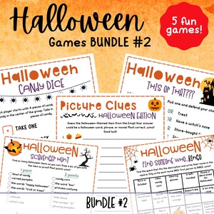 Halloween Party Games BUNDLE #2: Printable Activities (PDF)