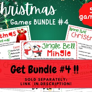 Christmas Party Games BUNDLE Printable Christmas Party Games Holiday ...