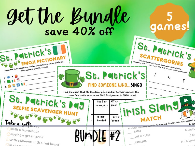 St. Patrick's Day SCATTERGORIES Game St. Patrick's Day Party Game Printable St. Patricks Party Activity Scattergories Kids & Adults image 6