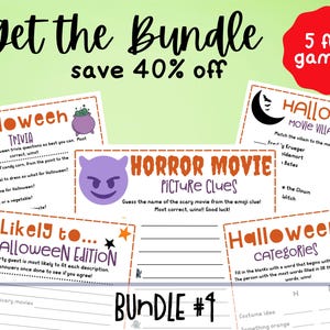 Halloween Movie Picture Clues Printable