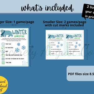 Winter CANDY DICE Game - Printable Winter Season Party Game - Fun ...