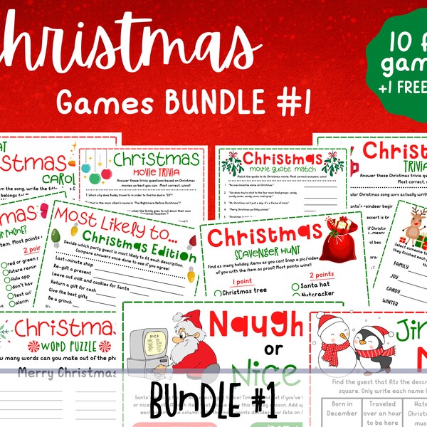 Christmas SCATTERGORIES Printable Game Printable Christmas Party Game ...