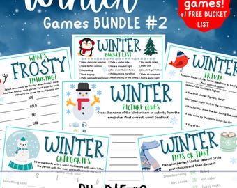 Winter Games BUNDLE #2: Printable Family Activities (Digital Download)