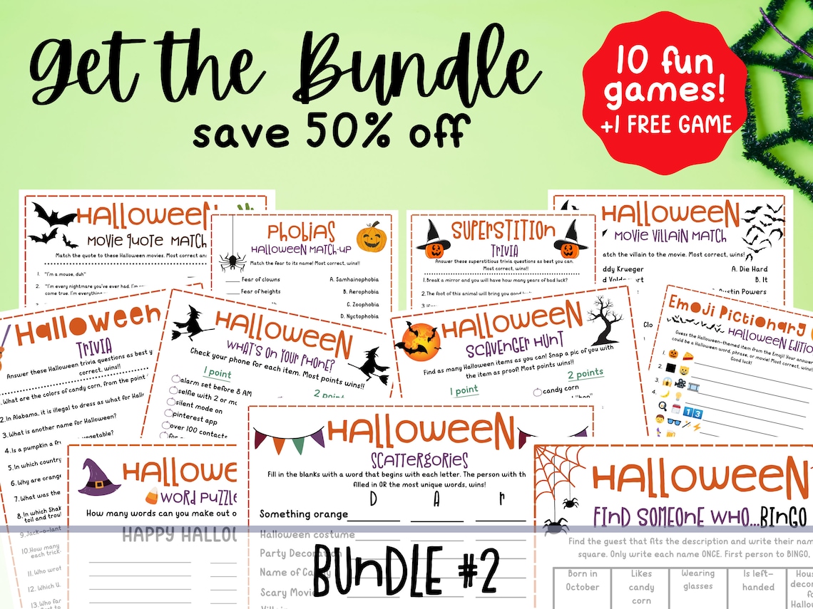 Halloween Movie Quote Match Halloween Party Game Printable - Etsy
