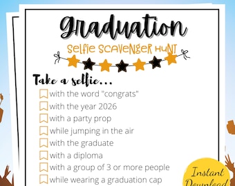 Graduation SELFIE SCAVENGER HUNT Game (Digital Download)