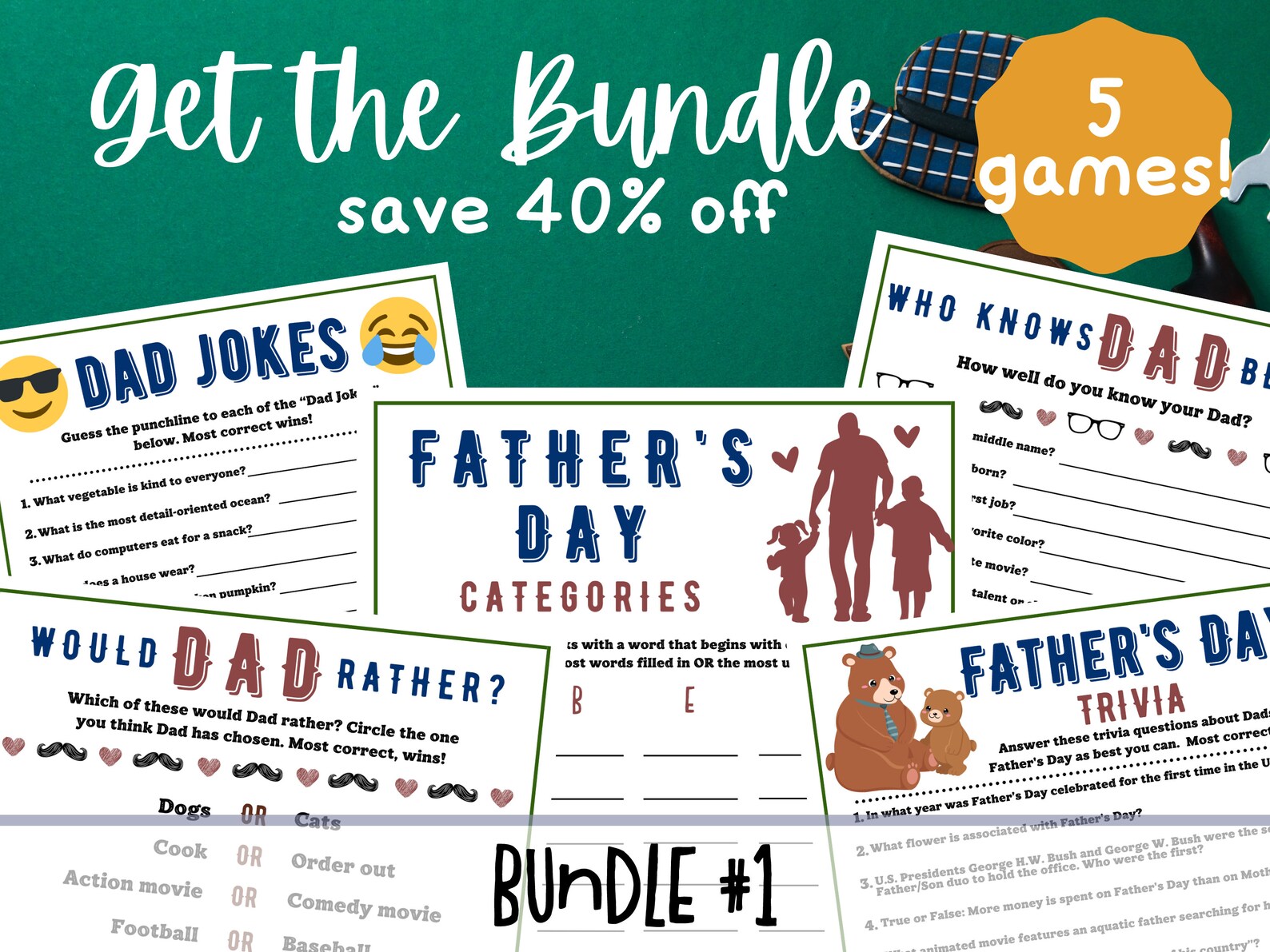 DAD JOKES Printable Game Fathers Day Dad Jokes Baby Shower Party Game ...