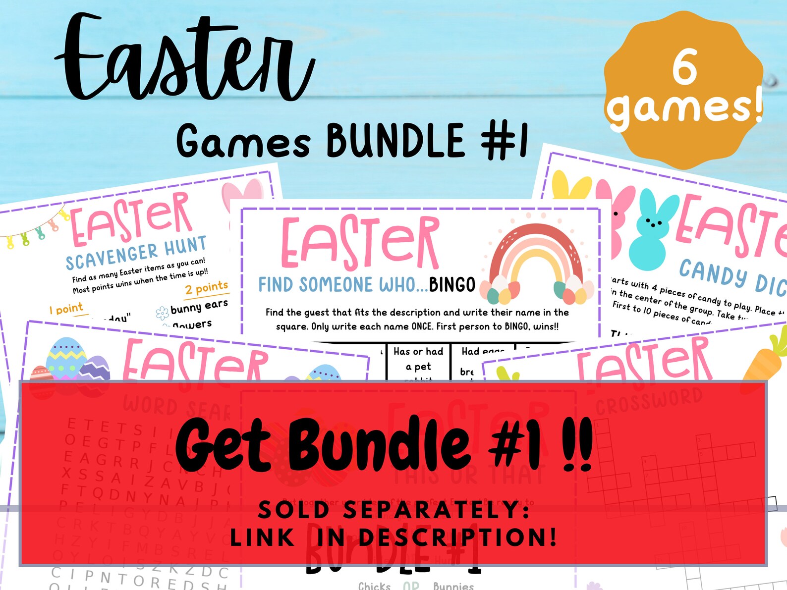 EASTER Party GAMES BUNDLE 10 Game Bundle Printable Easter Games and ...