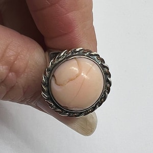 Vintage Casa Allen Mexico Coral Ring - 925 Sterling Silver