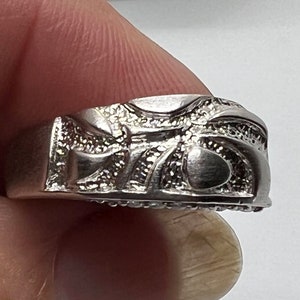 925 Vintage Sterling Designed Band Ring, Silver jewelry, Present for Her