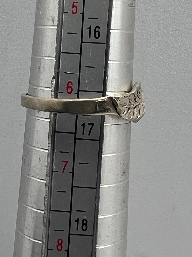 Sterling Silver Vintage Guardian Angel Wing Ring, size 6.25 image 8