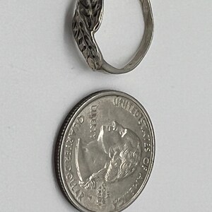 Sterling Silver Vintage Guardian Angel Wing Ring, size 6.25 image 11
