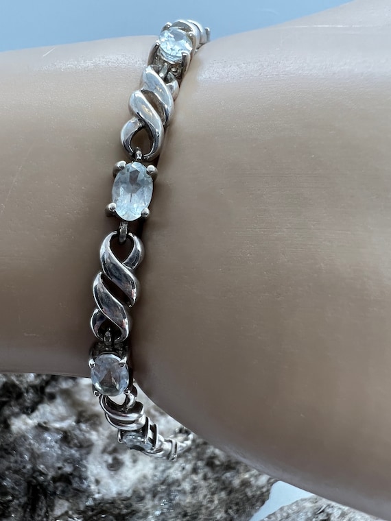 Gemstone Sterling Bracelet, Vintage 925, Jewelry … - image 3