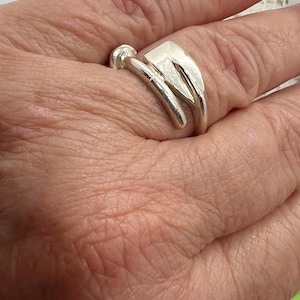 Vintage 925  Rowing Wrap Oar Ring, size 6 3/4