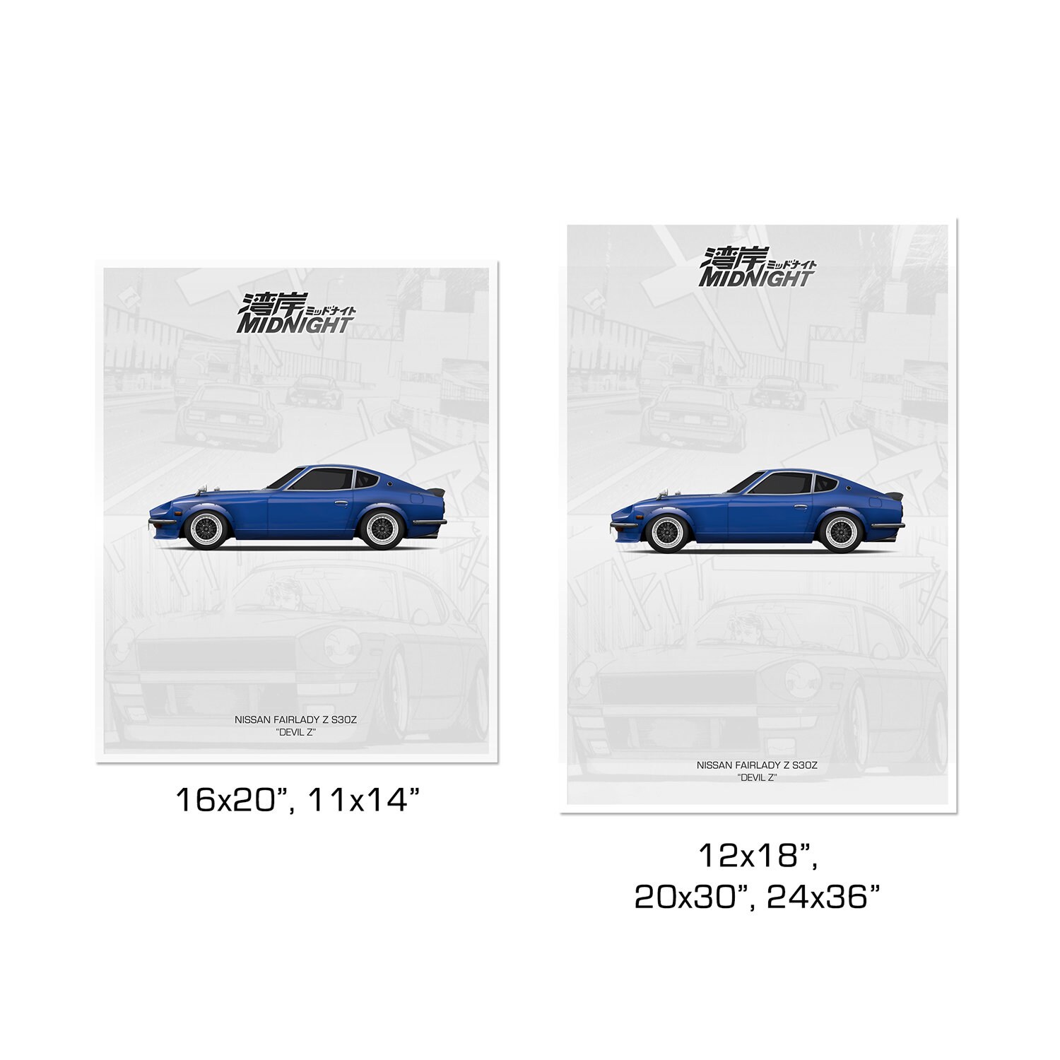 Wangan Midnight Poster Akio Asakura's Nissan Fairlady Z Etsy