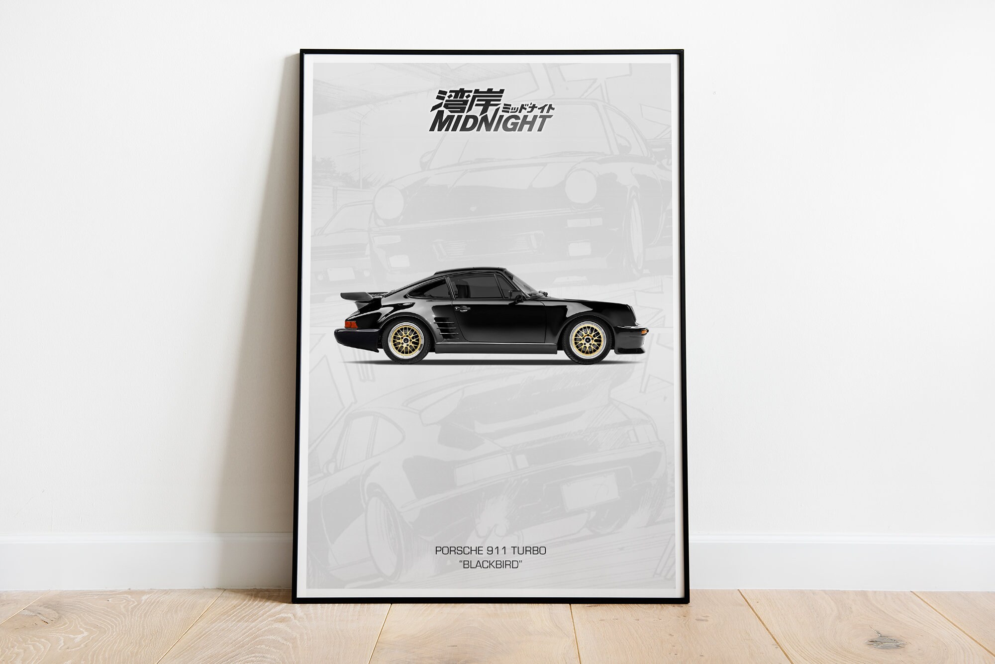 Wangan Midnight Poster Tatsuya Shima's Porsche 911 Turbo Etsy