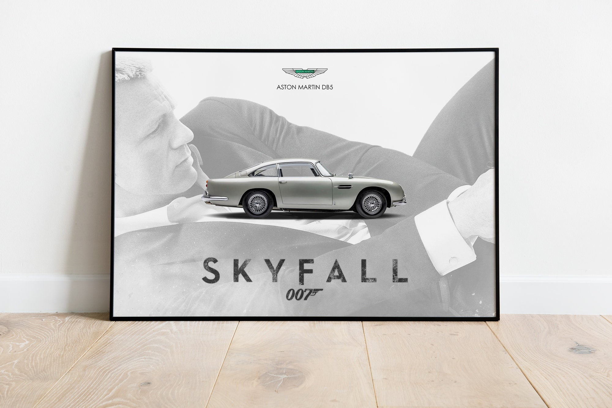 007 Movie Poster 24x36"/60x90cm James Bond Aston Martin Car Wall Decor Custom 