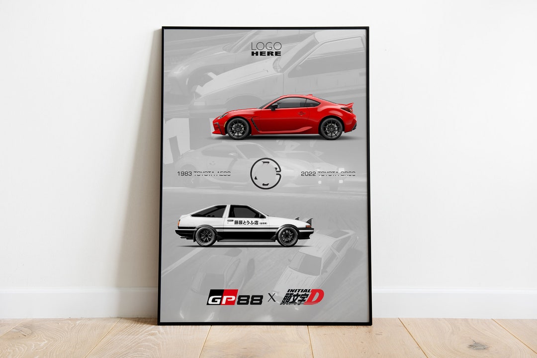Initial D Inspired Poster Toyota AE86 Truneo X GR86 Wall Art - Etsy