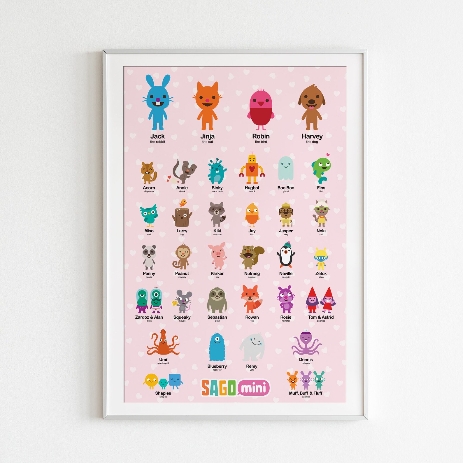 Sago Mini Characters Learning Poster Etsy