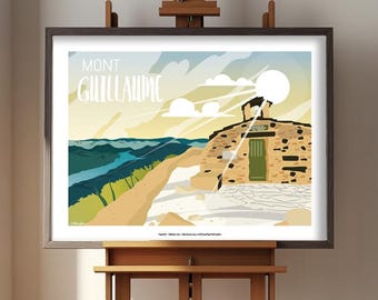 Mont Guillaume poster, Hautes-Alpes / Serre-Ponçon illustration