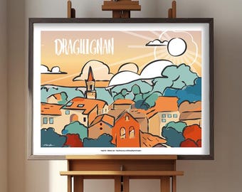 Draguignan poster illustration