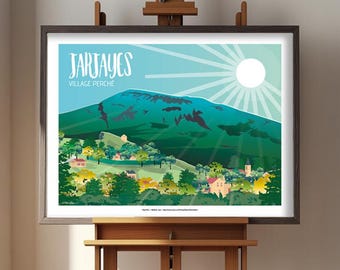Jarjayes Hautes-Alpes poster illustration