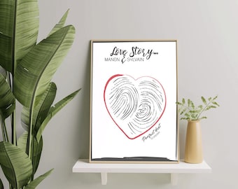 Poster Poster Illustration Couple Goal Imprint Love - Song title love - Song