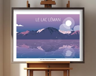 Lake Geneva poster illustration