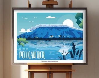 Poster of Lake Pelleautier, Hautes-Alpes (illustration)