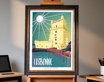 Lisbon, Portugal poster illustration
