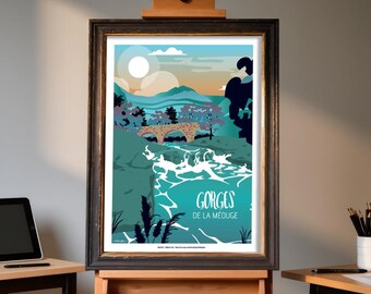 Gorges de la Méouge poster illustration