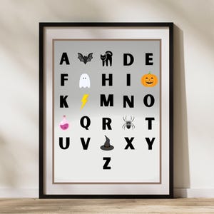 Halloween ABCs | Halloween Wall Art | Halloween Prints | ABC Print | Digital Download