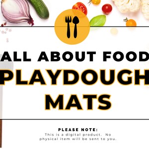FOOD Playdough Mats | Play Dough | Play Doh | Printable