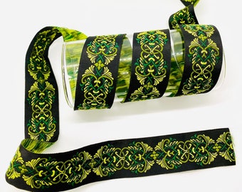 10Yrd/30mm Celtic Embroidered Jacquard Trim(1.18 inc)Jacquard Ribbon,Medieval or DIY Sewing Projects,Decorative Craft Ribbon,Sewing Supplies