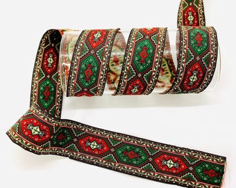 10Yrd/30 mm Colourful Medieval Jacquard Ribbon(1.18 inch)Vintage Ribbon,Jacquard Trim,DIY Sewing Projects,Costume Ribbon,Embroidered Ribbon
