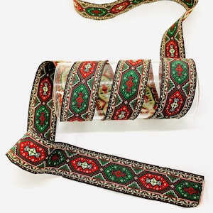 10 Yards/30 mm Colourful Medieval Jacquard Ribbon(1.18 inch)Vintage Ribbon,Jacquard Trim,Sewing Trim,Costume Trim,Drapery Trim,Dog Collar
