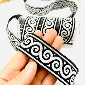 10 Yards/30mm GRAY Elegance Jacquard Trim(1,18in)Vintage Ribbon,Jacquard Ribbon,Celtic Trim,Celtic Trim,Costume Ribbon,Dog Collar