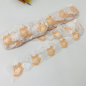 Guipure, kant trim, 9 yard/40mm, puur wit Venice Lace Trim met coquilles, guipure kant trimming, brede guipur, venica kant
