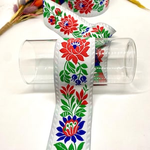 10Yards/50 mm Floral Jacquard Ribbon(1.96 inch)Jacquard Trim,Vintage Trim,Drapery Trim,Brocade Trim,Collor Supply,Dog Collar,Sewing Trim