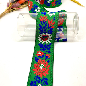 10Yards/50 mm Floral Jacquard Ribbon(1.96 inch)Jacquard Trim,Vintage Trim,Drapery Trim,Brocade Trim,Collor Supply,Dog Collar,Sewing Trim