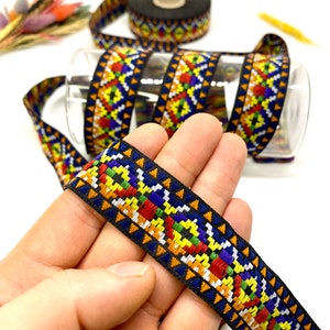10 Yards/25 mm Geo Jacquard Trim(0.98 inch)Jacquard Ribbon,Costume Trim,Celtic Trim,Drapery Trim,Vintage Ribbon,Drapery Trim,Dog Collar