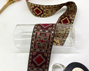 10 Yards/30mm Silver Geometric Jacquard Trim(1,18inch