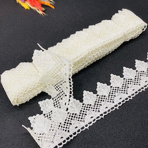 Finiture in pizzo, 9 yard / 40mm, Cream Venice Lace Trim, guipure trim, pizzo da sposa, pizzo ricamato floreale, larghezza-1,57 pollici, pillow.towel, abbigliamento