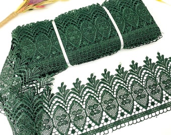 8 Yards/100 mm Green Lace trim Guipure(3.93 inch)Venice Lace Trim,Geometric Lace Trim,Sewing Trim,Wedding Lace trim,Blouse,Skirt,tablecloth