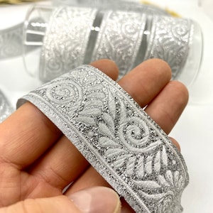 10Yards/30mm Silver Celtic Spartan Helmet Design Jacquard Trim(1,18in)Vintage Ribbon,Jacquard Ribbon,Celtic Knot,Medieval  Trim,Costume Trim