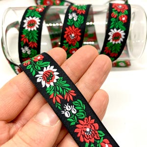 10 Yards/20 mm Floral Jacquard Ribbon(0.78 inch)Jacquard Trim,Vintage Trim,Drapery Trim,Brocade Trim,Collor Supply,Dog Collar,Sewing Trim