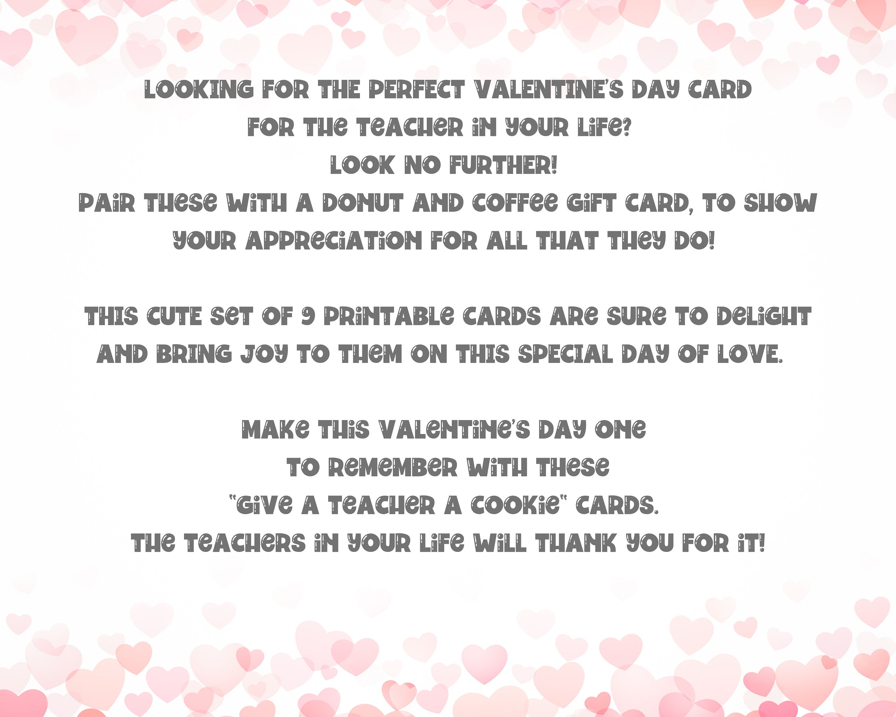 Kawaii Coffee Teacher Valentine / Printable INSTANT DOWNLOAD - Etsy