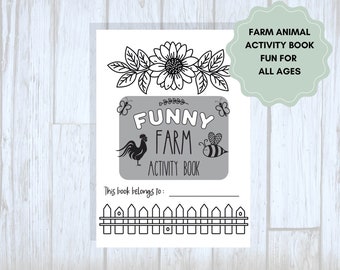 Activity / Coloring Book for Kids | Farm Animals | INSTANT DOWNLOAD