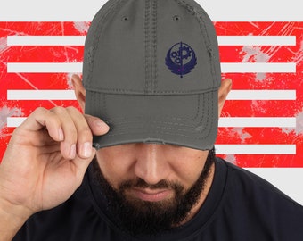 BOS, fallout inspired, brotherhood of steel distressed hat