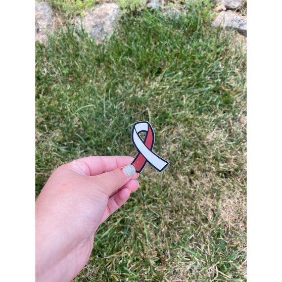 Head and Neck Cancer Ribbon Sticker Cancer Ribbon Stickers Etsy