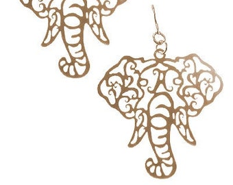 Gold Elephant Cut Out Elephant Earrings Set, Gift for Soror